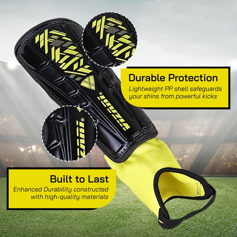 VIZARI Malaga Soccer Shinguard | Durable Soccer Shin Guard with Tough Protection & Elastic Straps | Breathable, Moisture-Wicking Youth Soccer GearProduct - Image 2